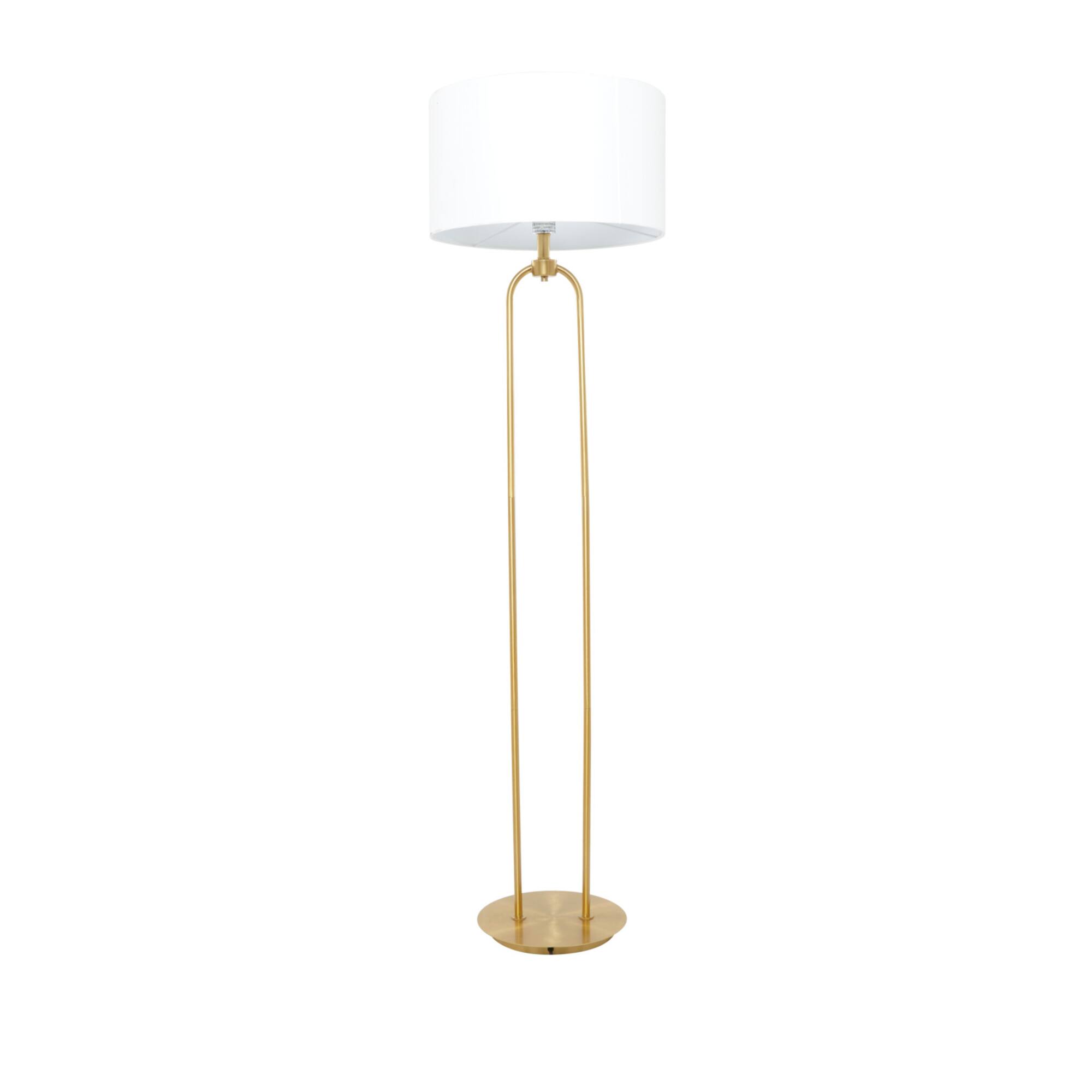 CosmoLiving by Cosmopolitan Gold Iron Modern Floor Lamp, 64" x 19" x 19"